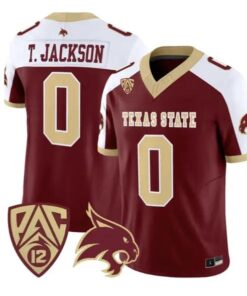 Tymere_Jackson_Jersey_0_Texas_State_Bobcats_2026_Vapor_All_Stitched_Maroon_Alter - Malcom Terry Tymere Jackson Jersey #0 Texas State Bobcats 2026 Vapor All Stitched by My Store NCAA Football Jerseys