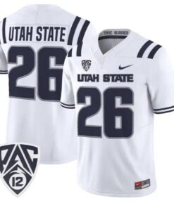 Utah State Jersey #26 Utah State Aggies 2026 Vapor Limited Stitched 6 Utah State Jersey #26 Utah State Aggies 2026 Vapor Limited Stitched by My Store NCAA Football Jerseys