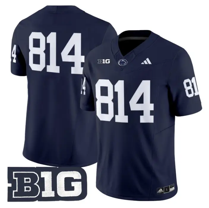 WHITEOUT Jersey #814 Penn State 2026 No Name on Back Limited Stitched 2 WHITEOUT Jersey #814 Penn State 2026 No Name on Back Limited Stitched by My Store NCAA Football Jerseys