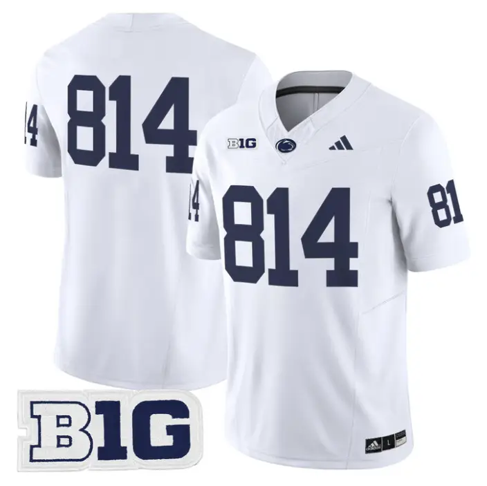 WHITEOUT Jersey #814 Penn State 2026 No Name on Back Limited Stitched 3 WHITEOUT Jersey #814 Penn State 2026 No Name on Back Limited Stitched by My Store NCAA Football Jerseys