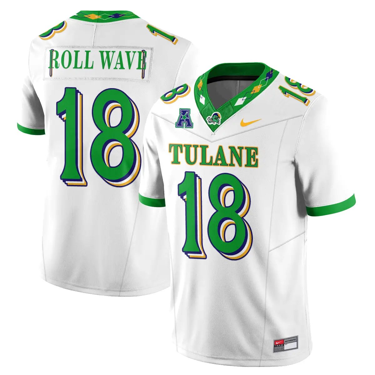 Tulane Green Wave 2026 City Football Vapor Jersey - Stitched 33 Tulane Green Wave 2026 City Football Vapor Jersey - Stitched by Tulane Green Wave