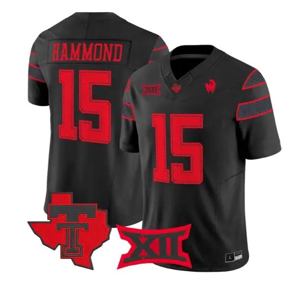 Will Hammond Jersey #15 Texas Tech Red Raiders 2026 Vapor Limited All Stitched 1 Will Hammond Jersey #15 Texas Tech Red Raiders 2026 Vapor Limited All Stitched by My Store NCAA Football Jerseys