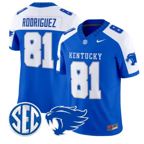 Willie Rodriguez #81 Kentucky Wildcats Jersey 2026 Limited Stitched 4 Willie Rodriguez #81 Kentucky Wildcats Jersey 2026 Limited Stitched by My Store NCAA Football Jerseys