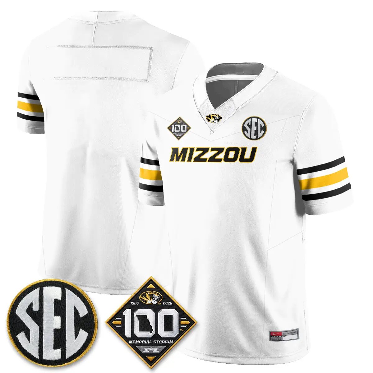 Missouri Tigers 100th Anniversary of Memorial Stadium Edition - Stitched 48 MIZZ 100th Anniversary of Memorial Stadium Edition - Stitched (2) by Missouri Tigers