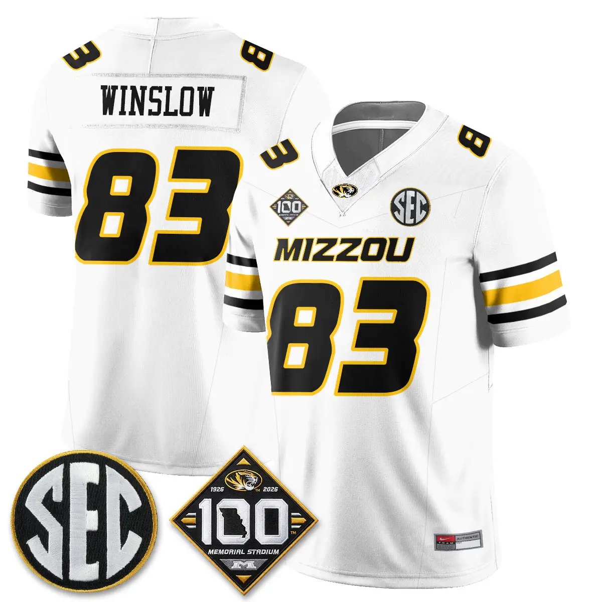 Missouri Tigers 100th Anniversary of Memorial Stadium Edition - Stitched 39 MIZZ 100th Anniversary of Memorial Stadium Edition - Stitched (2) by Missouri Tigers