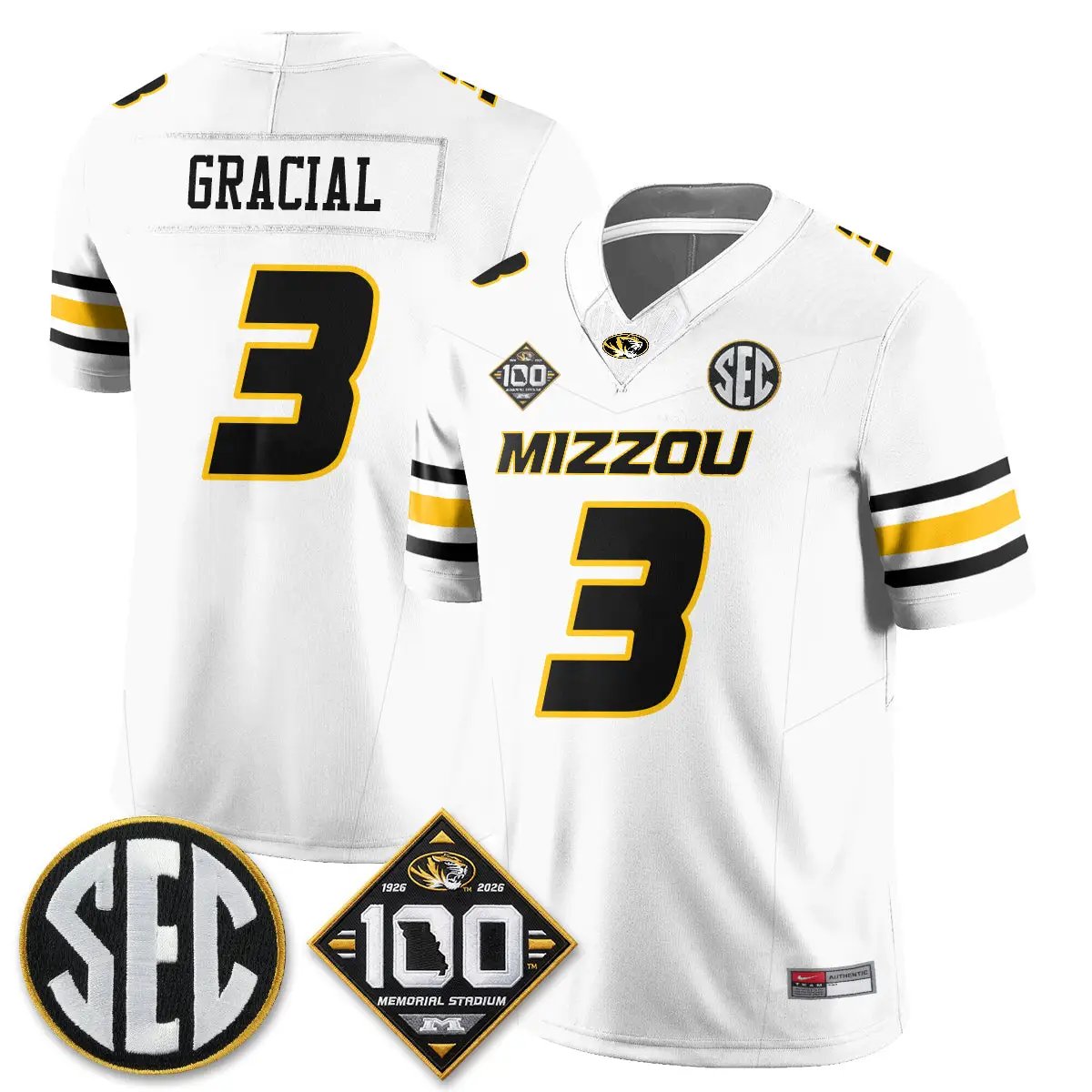 Missouri Tigers 100th Anniversary of Memorial Stadium Edition - Stitched 46 MIZZ 100th Anniversary of Memorial Stadium Edition - Stitched (2) by Missouri Tigers