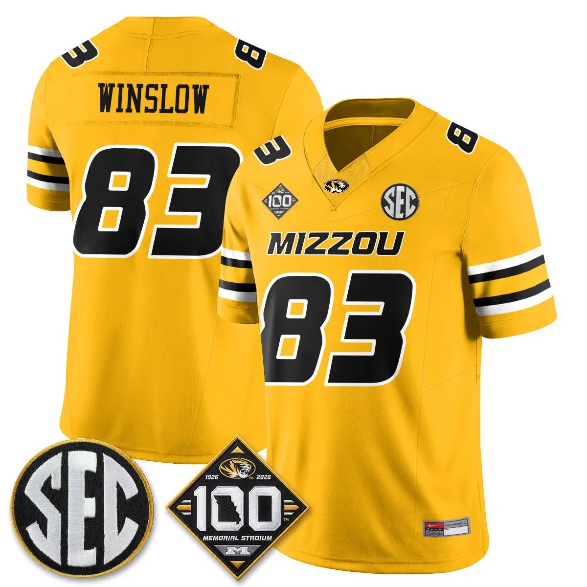 Missouri Tigers 100th Anniversary of Memorial Stadium Edition - Stitched 15 MIZZ 100th Anniversary of Memorial Stadium Edition - Stitched (2) by Missouri Tigers