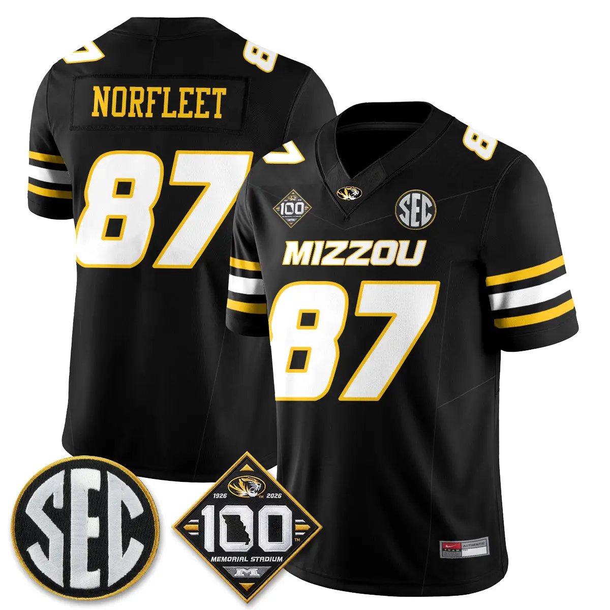 Missouri Tigers 100th Anniversary of Memorial Stadium Edition - Stitched 6 MIZZ 100th Anniversary of Memorial Stadium Edition - Stitched (2) by Missouri Tigers