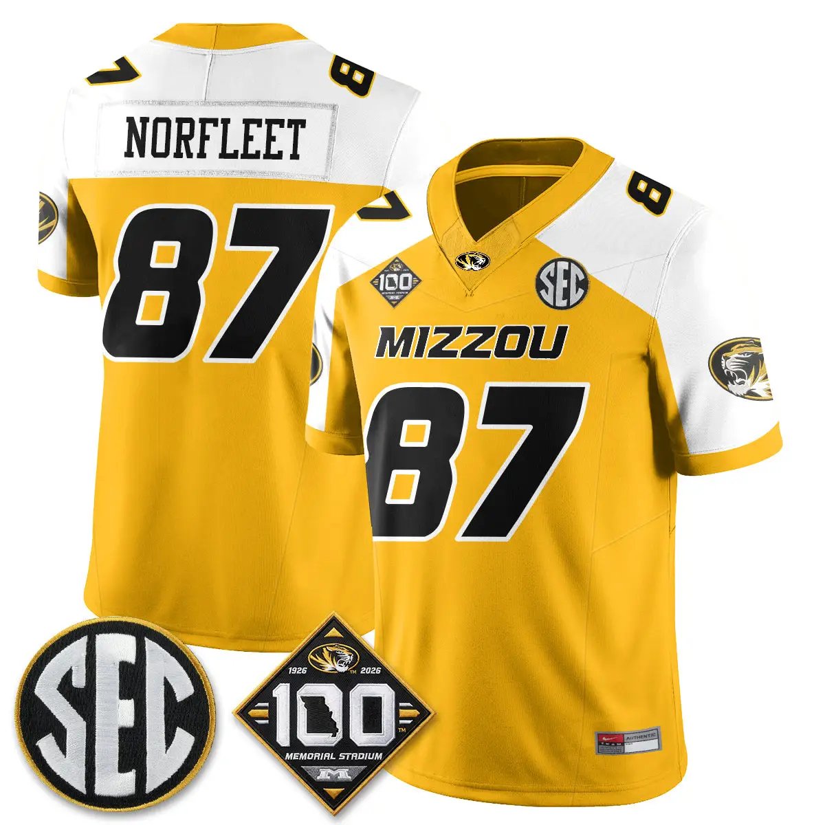 Missouri Tigers 100th Anniversary of Memorial Stadium Edition - Stitched 30 MIZZ 100th Anniversary of Memorial Stadium Edition - Stitched (2) by Missouri Tigers