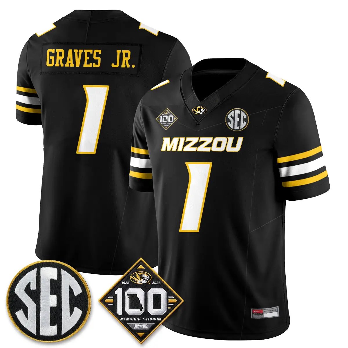 Missouri Tigers 100th Anniversary of Memorial Stadium Edition - Stitched 11 MIZZ 100th Anniversary of Memorial Stadium Edition - Stitched (2) by Missouri Tigers