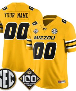 Missouri Tigers 100th Anniversary of Memorial Stadium Vapor Custom Jersey - Stitched 6 MIZZ 100th Anniversary of Memorial Stadium Vapor Custom Jersey - Stitched by Missouri Tigers