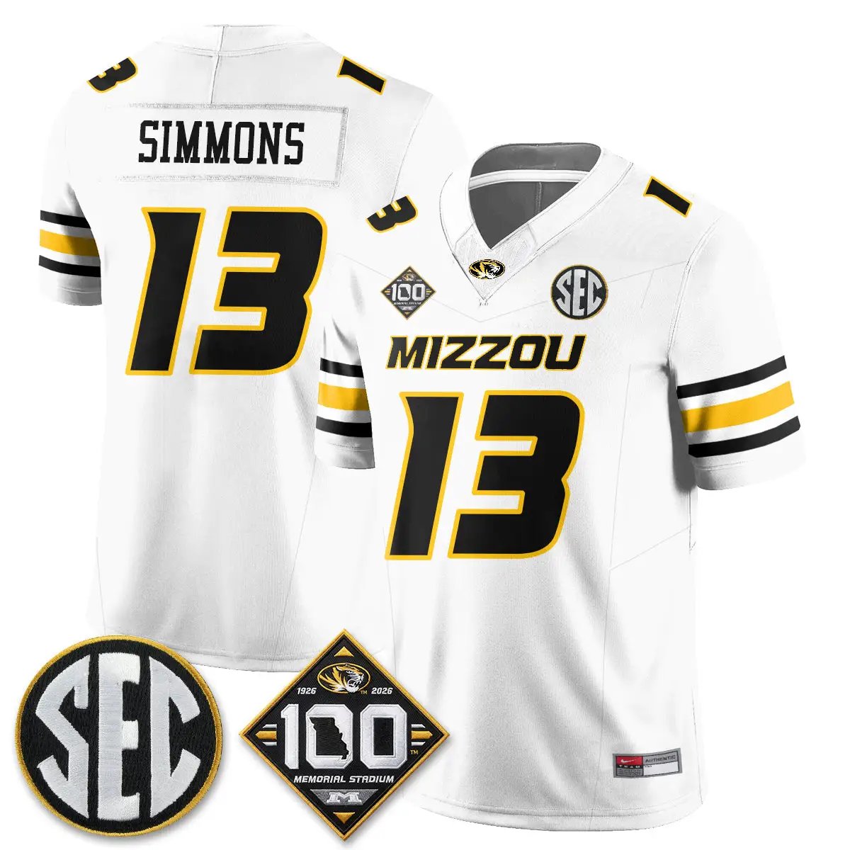 Missouri Tigers 100th Anniversary of Memorial Stadium Edition - Stitched 37 MIZZ 100th Anniversary of Memorial Stadium Edition - Stitched (2) by Missouri Tigers