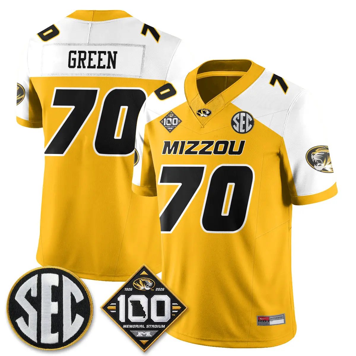 Missouri Tigers 100th Anniversary of Memorial Stadium Edition - Stitched 31 MIZZ 100th Anniversary of Memorial Stadium Edition - Stitched (2) by Missouri Tigers
