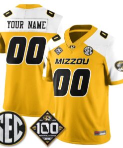 Missouri Tigers 100th Anniversary of Memorial Stadium Vapor Custom Jersey - Stitched 7 MIZZ 100th Anniversary of Memorial Stadium Vapor Custom Jersey - Stitched by Missouri Tigers