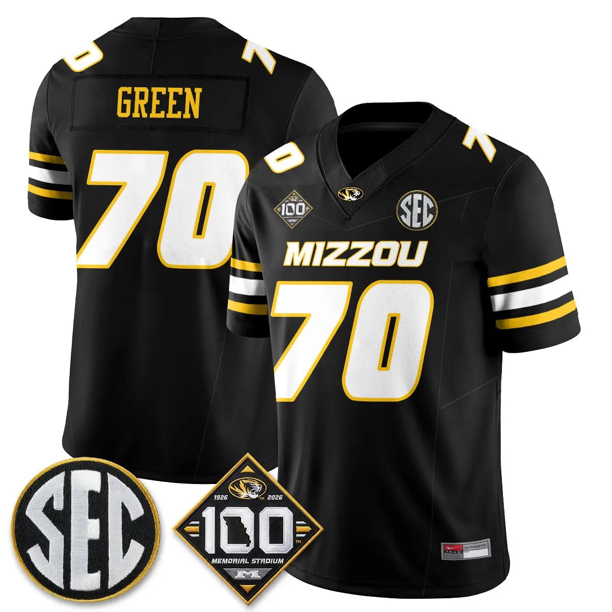 Missouri Tigers 100th Anniversary of Memorial Stadium Edition - Stitched 7 MIZZ 100th Anniversary of Memorial Stadium Edition - Stitched (2) by Missouri Tigers