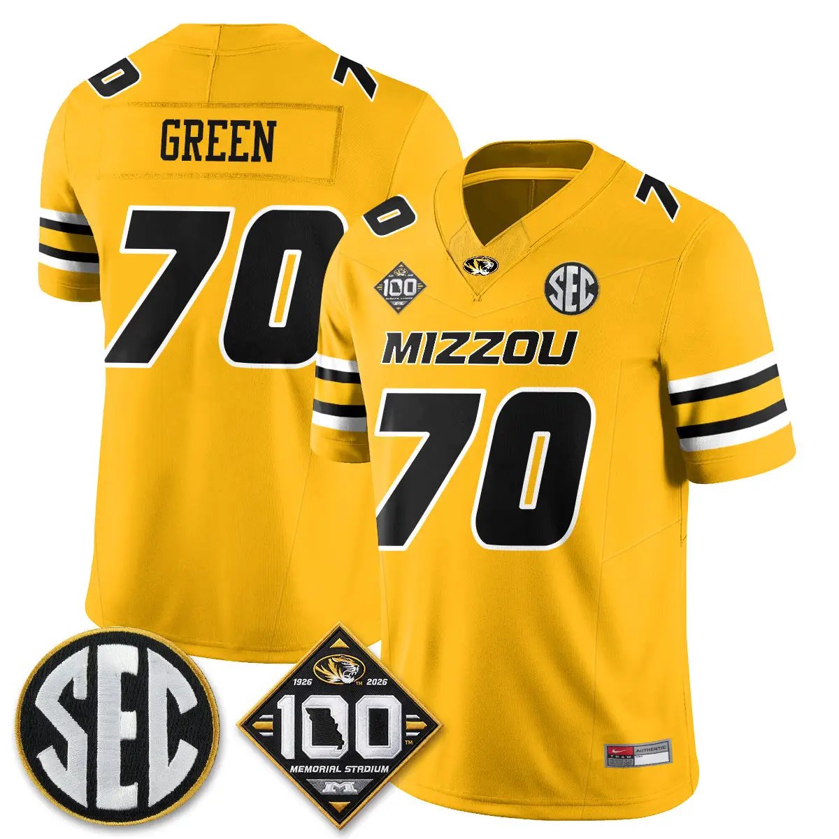 Missouri Tigers 100th Anniversary of Memorial Stadium Edition - Stitched 19 MIZZ 100th Anniversary of Memorial Stadium Edition - Stitched (2) by Missouri Tigers