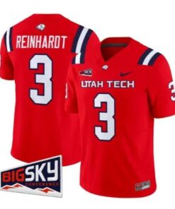 Abraham Reinhardt Jersey #3 Utah Tech Trailblazers 2026 Stitched by My Store NCAA Football Jerseys