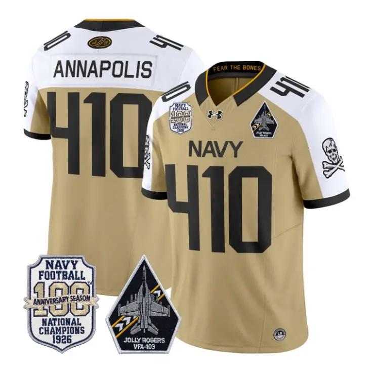Annapolis Jersey #410 Navy Midshipmen 100th Anniversary Patch Stitched 1 Annapolis Jersey #410 Navy Midshipmen 100th Anniversary Patch Stitched by My Store NCAA Football Jerseys