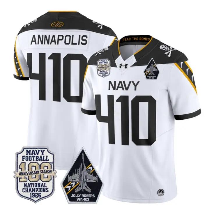 Annapolis Jersey #410 Navy Midshipmen 100th Anniversary Patch Stitched 5 Annapolis Jersey #410 Navy Midshipmen 100th Anniversary Patch Stitched by My Store NCAA Football Jerseys