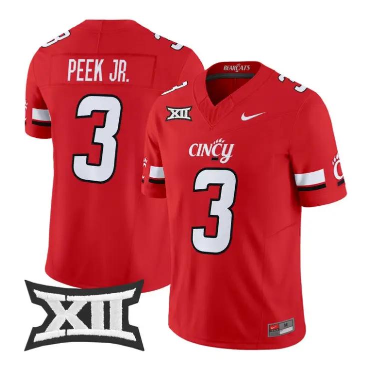 Antwan Peek Jr Jersey #3 Cincinnati Bearcats 2026 Vapor Limited Stitched 2 Antwan Peek Jr Jersey #3 Cincinnati Bearcats 2026 Vapor Limited Stitched by My Store NCAA Football Jerseys