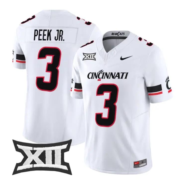 Antwan Peek Jr Jersey #3 Cincinnati Bearcats 2026 Vapor Limited Stitched 3 Antwan Peek Jr Jersey #3 Cincinnati Bearcats 2026 Vapor Limited Stitched by My Store NCAA Football Jerseys