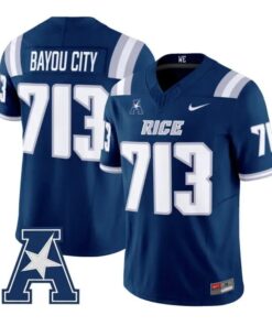 Bayou City Jersey #713 Rice Owls 2026 Vapor Limited All Stitched by My Store NCAA Football Jerseys