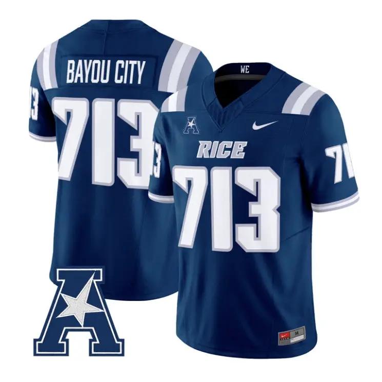 Bayou City Jersey #713 Rice Owls 2026 Vapor Limited All Stitched 2 Bayou City Jersey #713 Rice Owls 2026 Vapor Limited All Stitched by My Store NCAA Football Jerseys