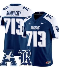 Bayou City Jersey #713 Rice Owls 2026 Vapor Limited All Stitched by My Store NCAA Football Jerseys