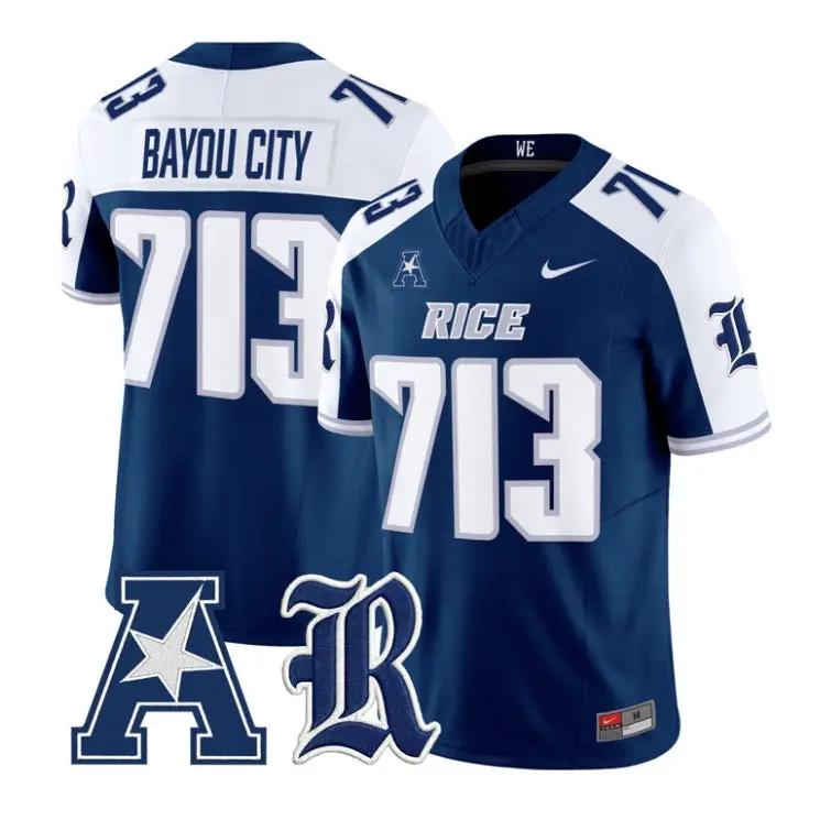 Bayou City Jersey #713 Rice Owls 2026 Vapor Limited All Stitched 1 Bayou City Jersey #713 Rice Owls 2026 Vapor Limited All Stitched by My Store NCAA Football Jerseys