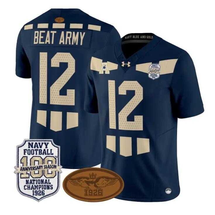 Beat Army Jersey #12 Navy Midshipmen 1926 National Championship Vapor Stitched 1 Beat Army Jersey #12 Navy Midshipmen 1926 National Championship Vapor Stitched by My Store NCAA Football Jerseys