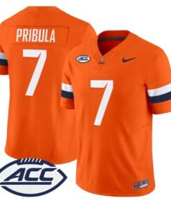 Beau Pribula Jersey #7 Virginia Cavaliers 2026 Vapor Limited Stitched by My Store NCAA Football Jerseys