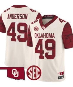Ben Anderson Jesey #49 Oklahoma Sooners 2026 Rough Rider Vapor Stitched by My Store NCAA Football Jerseys
