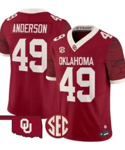 Ben Anderson Jesey #49 Oklahoma Sooners 2026 Rough Rider Vapor Stitched by My Store NCAA Football Jerseys