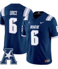 Ben Grice Jersey #6 Rice Owls 2026 Vapor Limited All Stitched by My Store NCAA Football Jerseys