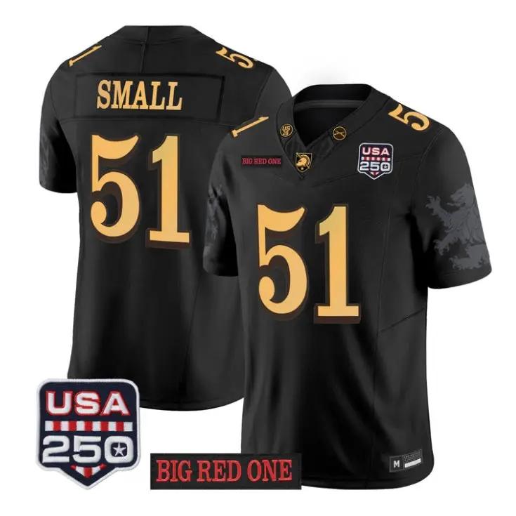 Brady Small Jersey #51 Army Black Knights 2026 Big Red One USA250 Patch Stitched 1 Brady Small Jersey #51 Army Black Knights 2026 Big Red One USA250 Patch Stitched by My Store NCAA Football Jerseys