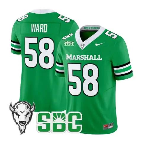 Braydin Ward Jersey #58 Marshall Thundering Herd Stitched 4 Braydin Ward Jersey #58 Marshall Thundering Herd Stitched by My Store NCAA Football Jerseys
