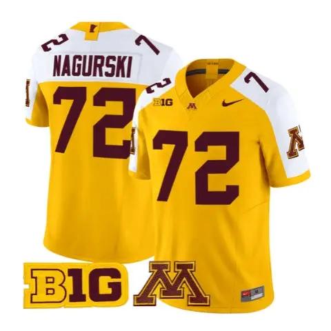 Bronko Nagurski Jersey #72 Minnesota Golden Gophers 2026 Stitched by My Store NCAA Football Jerseys