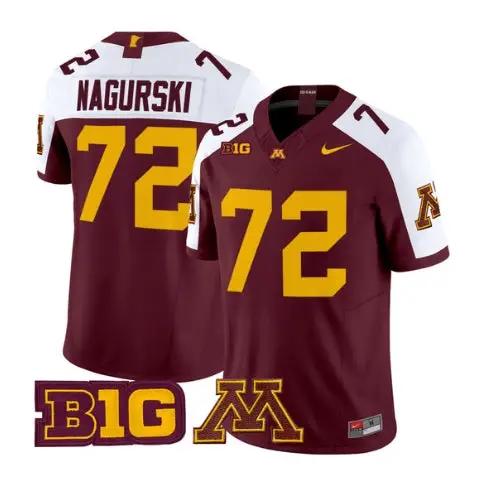 Bronko Nagurski Jersey #72 Minnesota Golden Gophers 2026 Stitched by My Store NCAA Football Jerseys
