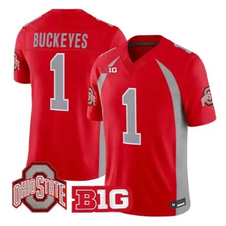 Buckeyes Jersey #1 Ohio State Buckeyes 1990 Throwback 2026 All Stitched 1 Buckeyes Jersey #1 Ohio State Buckeyes 1990 Throwback 2026 All Stitched by My Store NCAA Football Jerseys