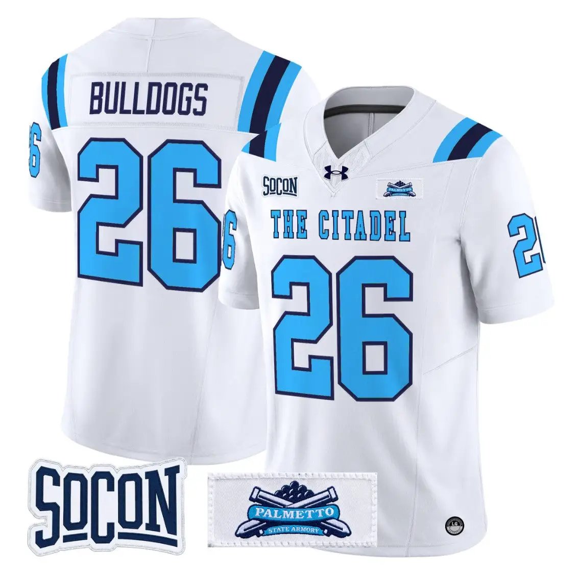Bulldogs Jersey #26 The Citadel Bulldogs 2026 Vapor Limited Stitched 1 Bulldogs Jersey #26 The Citadel Bulldogs 2026 Vapor Limited Stitched by My Store NCAA Football Jerseys