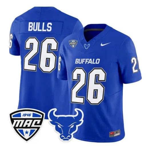 Bulls Jersey #26 Buffalo Bulls 2026 Vapor All Stitched by My Store NCAA Football Jerseys