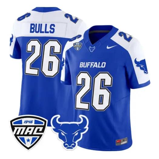 Bulls Jersey #26 Buffalo Bulls 2026 Vapor All Stitched by My Store NCAA Football Jerseys