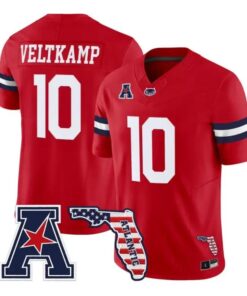 Caden Veltkamp Jersey #10 Florida Atlantic Owls 2026 Florida Patch Stitched by My Store NCAA Football Jerseys