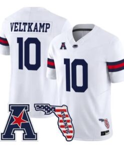 Caden Veltkamp Jersey #10 Florida Atlantic Owls 2026 Florida Patch Stitched by My Store NCAA Football Jerseys
