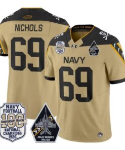 Cam Nichols Jersey #69 Navy Midshipmen 100th Anni Patch All Stitched 7 Cam Nichols Jersey #69 Navy Midshipmen 100th Anni Patch All Stitched by My Store NCAA Football Jerseys