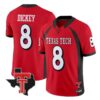 Cameron Dickey Jersey #8 Texas Tech Red Raiders 2026 Throwback Stitched 5 Cameron Dickey Jersey #8 Texas Tech Red Raiders 2026 Throwback Stitched by My Store NCAA Football Jerseys