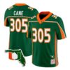 Cane Jersey #305 Miami Hurricanes Throwback 2026 Florida Patch Stitched by My Store NCAA Football Jerseys