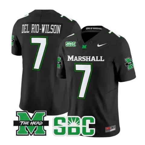 Carlos Del Rio-Wilson Jersey #7 Marshall Thundering Herd 2026 Stitched by My Store NCAA Football Jerseys