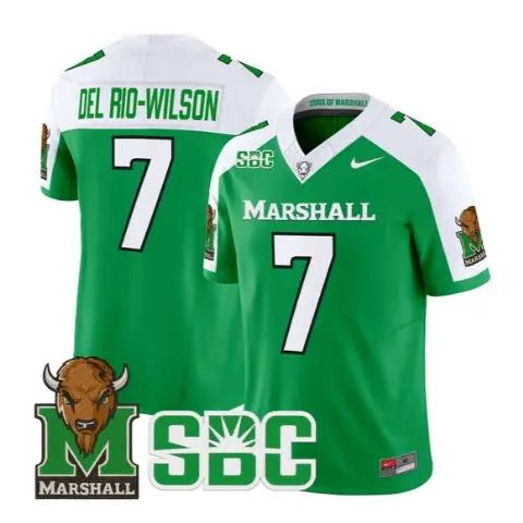 Carlos Del Rio-Wilson Jersey #7 Marshall Thundering Herd 2026 Stitched by My Store NCAA Football Jerseys