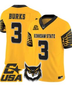 Chandler Burks Jersey #3 Kennesaw State Owls 2026 Vapor All Stitched 9 Chandler Burks Jersey #3 Kennesaw State Owls 2026 Vapor All Stitched by My Store NCAA Football Jerseys